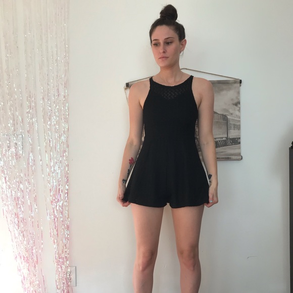 Black Lace Romper - Picture 2 of 4